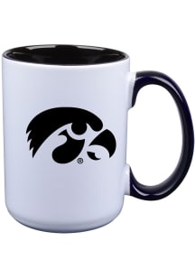 Iowa Hawkeyes 15oz Inner Color Ceramic Mug - Black