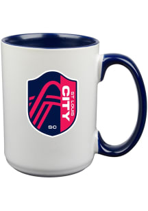St Louis City SC 15oz Inner Color Ceramic Mug - Navy Blue