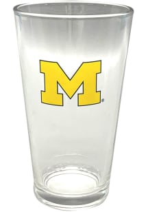 Michigan Wolverines 17oz Color Logo Mixing Pint Glass - White