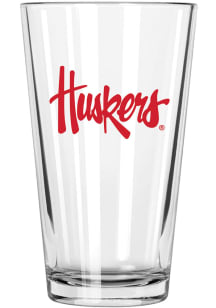 Nebraska Cornhuskers 17oz Color Logo Mixing Pint Glass - White