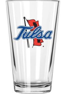 Tulsa Golden Hurricane 17oz Color Logo Mixing Pint Glass - White