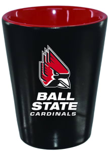 Ball State Cardinals 2oz Matte Black Shot Glass