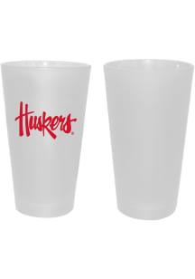 Nebraska Cornhuskers 16oz White Frosted Pint Glass - White