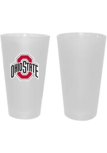 Ohio State Buckeyes 16oz White Frosted Pint Glass - White