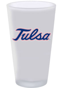 Tulsa Golden Hurricane 16oz White Frosted Pint Glass - White