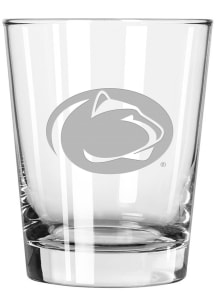 Penn State Nittany Lions etched Rock Glass - White