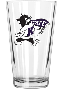K-State Wildcats 16oz Logo Pint Glass - White