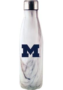 Michigan Wolverines Marble SS Tumbler Stainless Steel Bottle - White
