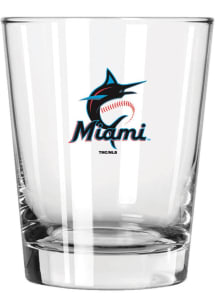 Miami Marlins 15oz Double Old Fashioned Rock Glass - White