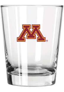 Minnesota Golden Gophers 15oz Double Old Fashioned Rock Glass - White