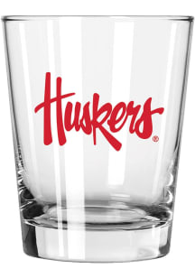 Nebraska Cornhuskers 15oz Double Old Fashioned Rock Glass - White