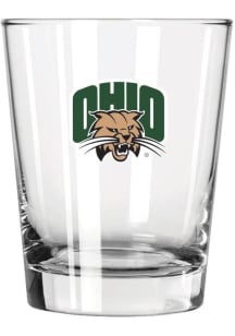Ohio Bobcats 15oz Double Old Fashioned Rock Glass - White