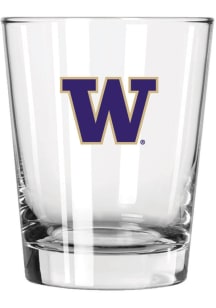 Washington Huskies 15oz Double Old Fashioned Rock Glass - White