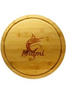 Miami Marlins 13 Inch Bamboo Lazy Susan Cutting Board