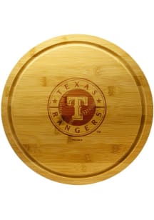 Texas Rangers 13 Inch Bamboo Lazy Susan Cutting Board