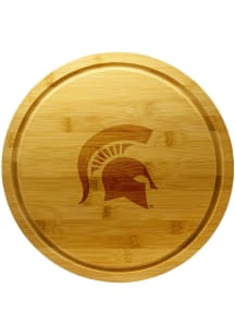 Michigan State Spartans 13 Inch Bamboo Lazy Susan Cutting Board