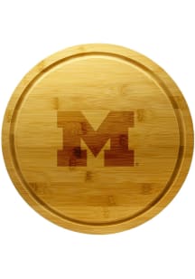Michigan Wolverines 13 Inch Bamboo Lazy Susan Cutting Board