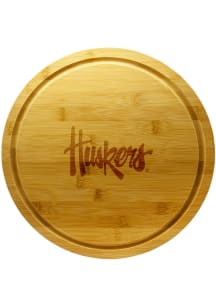 Nebraska Cornhuskers 13 Inch Bamboo Lazy Susan Cutting Board