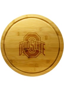 Ohio State Buckeyes 13 Inch Bamboo Lazy Susan Cutting Board