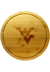 West Virginia Mountaineers 13 Inch Bamboo Lazy Susan Cutting Board