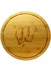 Wisconsin Badgers 13 Inch Bamboo Lazy Susan Cutting Board
