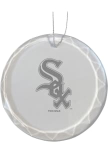 Chicago White Sox Glass Ornament - White