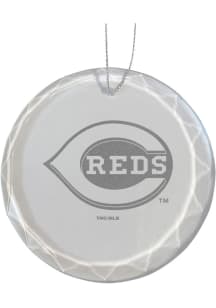 Cincinnati Reds Glass Ornament - White