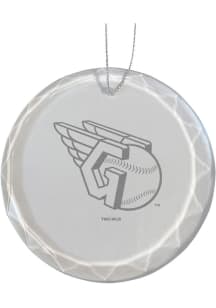 Cleveland Guardians Glass Ornament - White