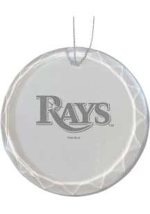 Tampa Bay Rays Glass Ornament - White