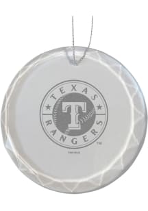 Texas Rangers Glass Ornament - White