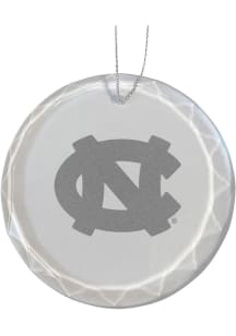 North Carolina Tar Heels Glass Ornament - White