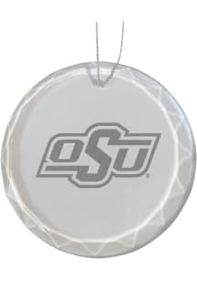Oklahoma State Cowboys Glass Ornament - White