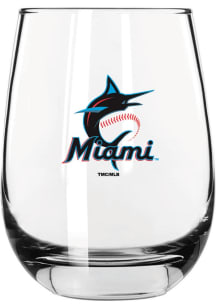 Miami Marlins 16oz Stemless Wine Glass - White