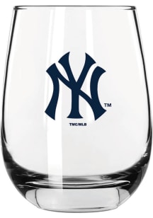 New York Yankees 16oz Stemless Wine Glass - White