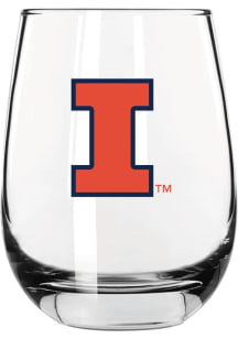 Illinois Fighting Illini 16oz Stemless Wine Glass - White