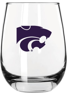 K-State Wildcats 16oz Stemless Wine Glass - White