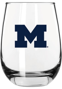 Michigan Wolverines 16oz Style Stemless Wine Glass - White