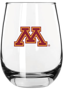 Minnesota Golden Gophers 16oz Stemless Wine Glass - White