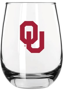 Oklahoma Sooners 16oz Stemless Wine Glass - White