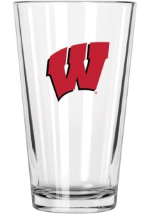 Wisconsin Badgers 16oz Pint Glass - White