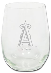 Los Angeles Angels 15oz Etched Stemless Wine Glass - White
