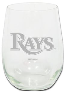 Tampa Bay Rays 15oz Etched Stemless Wine Glass - White