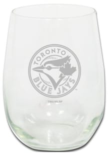 Toronto Blue Jays 15oz Etched Stemless Wine Glass - White