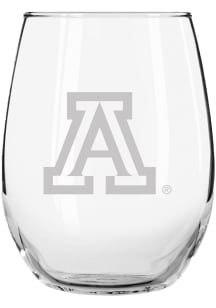 Arizona Wildcats 15oz Etched Stemless Wine Glass - White