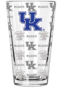 Kentucky Wildcats Sandblasted Pint Glass - Blue