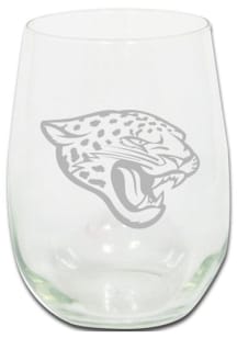 Jacksonville Jaguars 15oz Etched Stemless Wine Glass - White