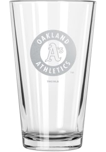 Oakland Athletics 17oz Etched Pint Glass - White