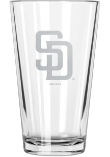 San Diego Padres 17oz Etched Pint Glass - White