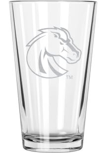 Boise State Broncos 17oz Etched Pint Glass - White
