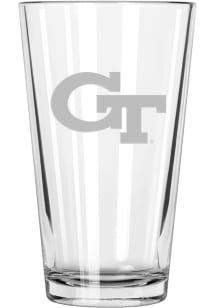 GA Tech Yellow Jackets 17oz Etched Pint Glass - White